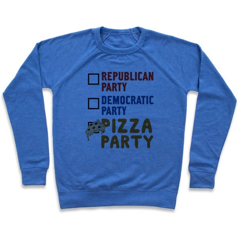 Pizza Party Sweatshirt - Heathered Blue