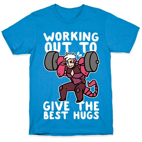 Working Out To Give The Best Hugs - Scorpia T-Shirt - Vintage Turquoise