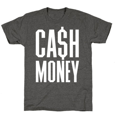 Cash Money T-Shirt - Heathered Gray
