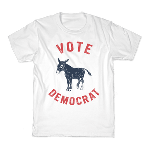 Vote Democrat (Vintage Democratic Donkey) Kids T-Shirt - White