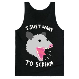 I Just Want To Scream Tank Top - Black