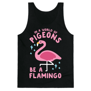 In A World Of Pigeons Tank Top - Black