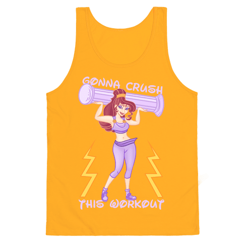 Gonna Crush This Workout Tank Top - Gold