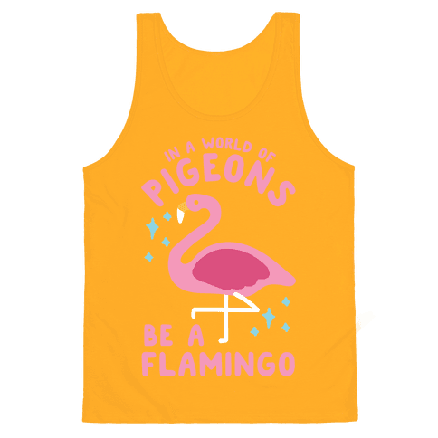 In A World Of Pigeons Tank Top - Gold