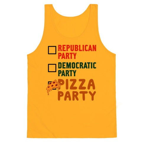 Pizza Party Tank Top - Gold