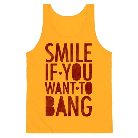 Smile If You Want To Bank Tank Top - Gold