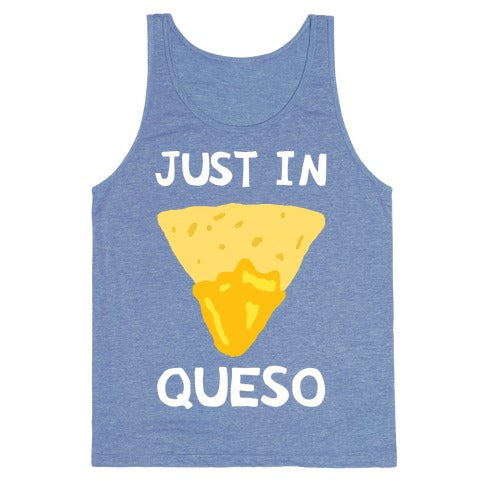 Just In Queso Tank Top - Heathered Blue