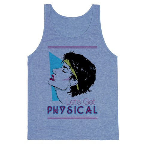 Let's Get Physical Tank Top - Heathered Blue