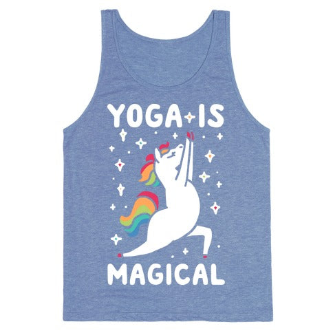 Yoga Is Magical Tank Top - Heathered Blue