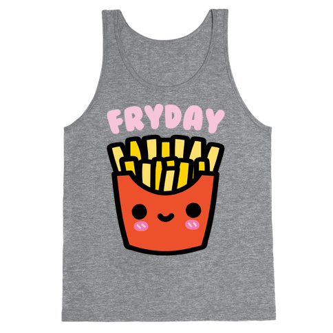 Fryday (French Fries Friday) Tank Top - Heathered Gray