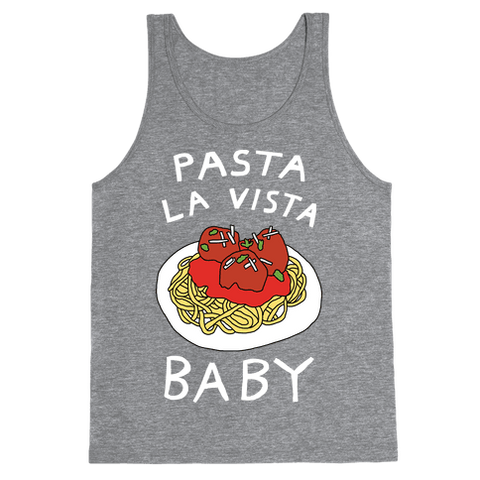 Pasta La Vista Baby Tank Top - Heathered Gray