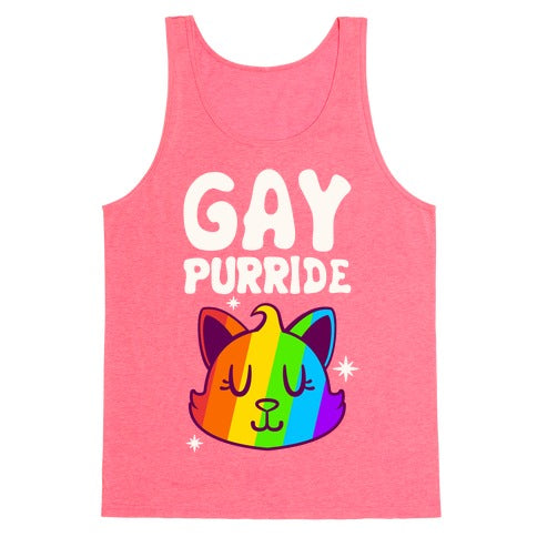 Gay Purride Tank Top - Neon Pink