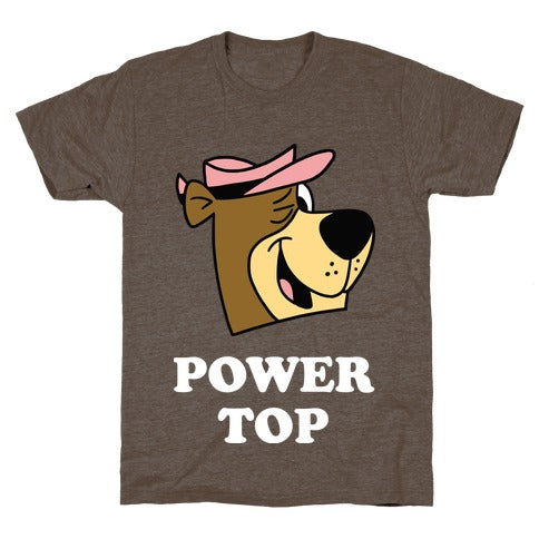 Power Top & Party Bottom (Bear) T-Shirt - Athletic Brown