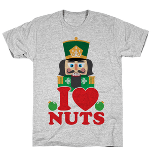 I Heart Nuts, Nutcracker T-Shirt - Gray