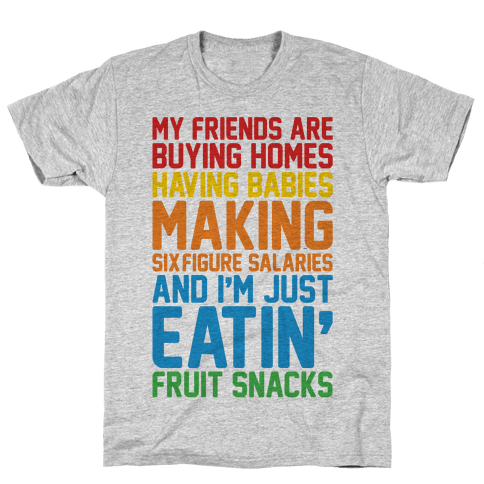 I'm Just Eatin' Fruit Snacks T-Shirt - Gray