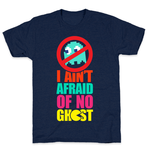 I Ain't Afraid Of No Ghost (Pac-Man) T-Shirt - Athletic Navy