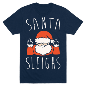 Santa Sleighs Parody T-Shirt - Blue