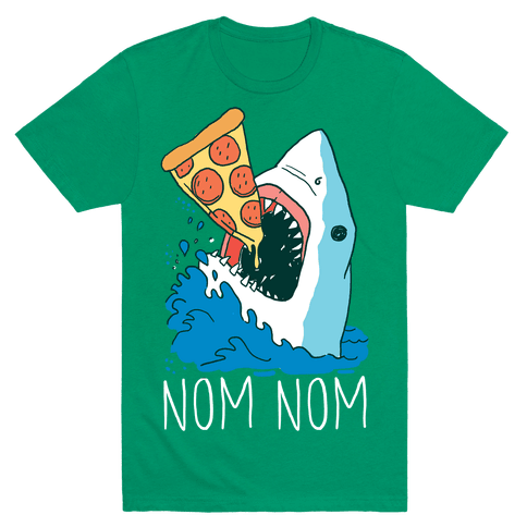 Nom Nom Pizza T-Shirt - Grass