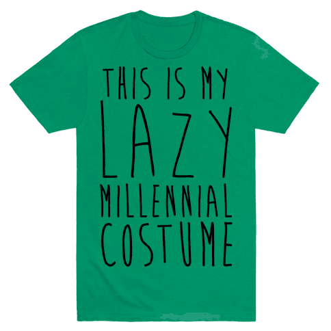 This Is My Lazy Millennial Costume T-Shirt - Green
