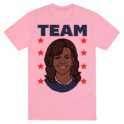 Tag Team Barack & Michelle Obama 2 T-Shirt - Pink