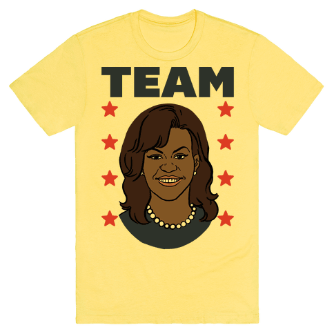 Tag Team Barack & Michelle Obama 2 T-Shirt - Yellow