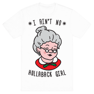 Hollaback Mrs. Claus T-Shirt - White