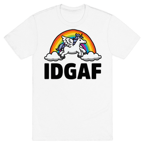 IDGAF (Unicorn) T-Shirt - White