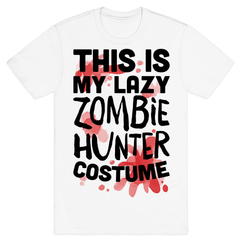 Lazy Zombie Hunters Costume T-Shirt - White