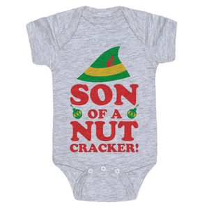 Son Of A Nutcracker Infants Onesie - Heathered Light Gray