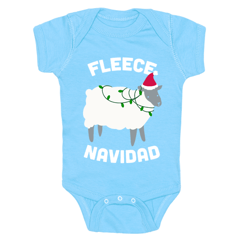 Fleece Navidad Infants Onesie - Light Blue