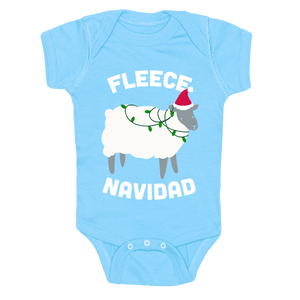 Fleece Navidad Infants Onesie - Light Blue