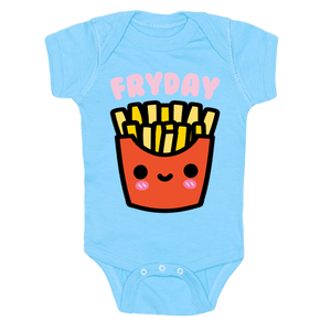Fryday (French Fries Friday) Infants Onesie - Baby Blue