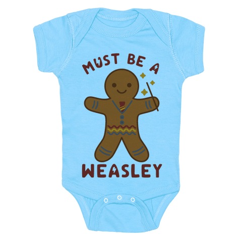 Must Be A Weasley Infants Onesie - Light Blue