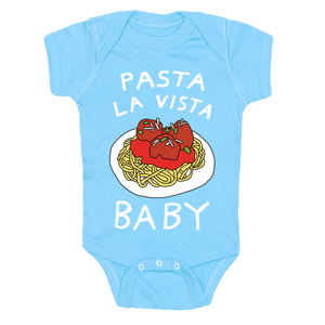 Pasta La Vista Baby Infants Onesie - Light Blue