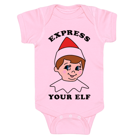 Express Your Elf Infants Onesie - Light Pink
