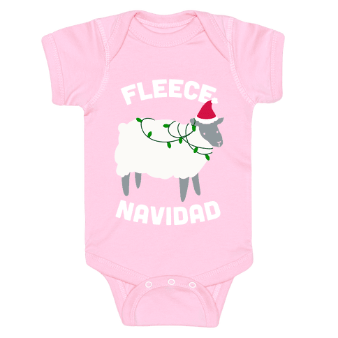 Fleece Navidad Infants Onesie - Light Pink
