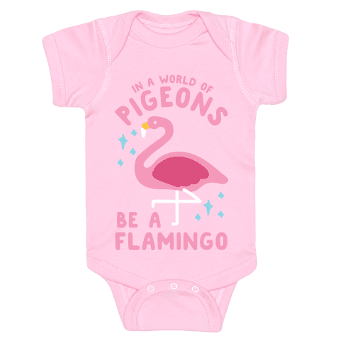 In A World Of Pigeons Infants Onesie - Light Pink