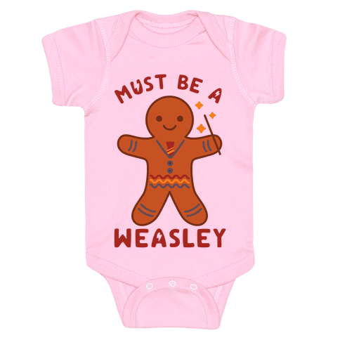 Must Be A Weasley Infants Onesie - Light Pink