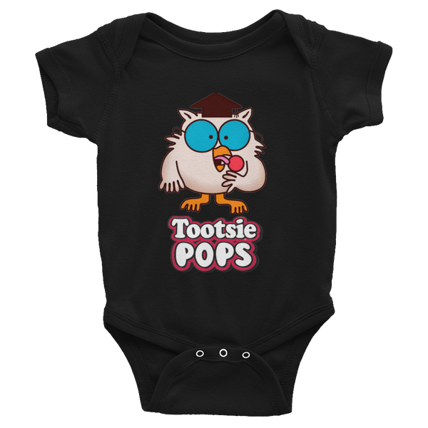 Mr. Owl Tootsie Roll Pop Infants Onesie - Black