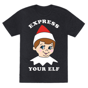 Express Your Elf T-Shirt - Heathered Black