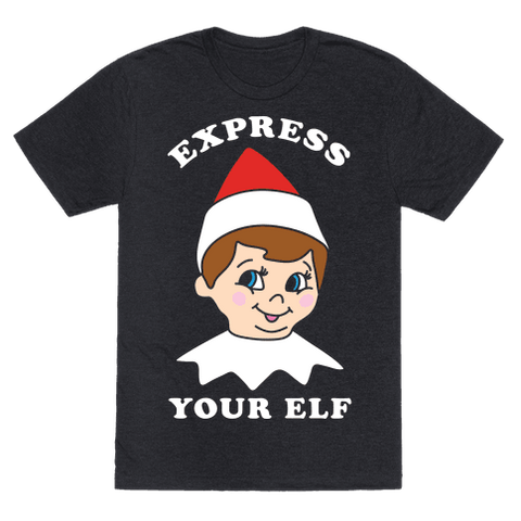 Express Your Elf T-Shirt - Heathered Black