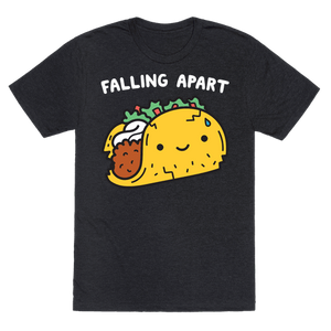 Falling Apart Taco T-Shirt - Heathered Black