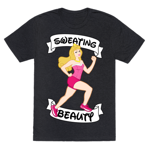 Sweating Beauty T-Shirt - Heathered Black