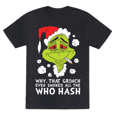 Who Hash T-Shirt - Heathered Black