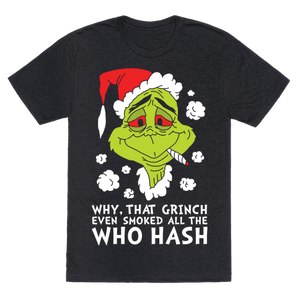 Who Hash T-Shirt - Heathered Black