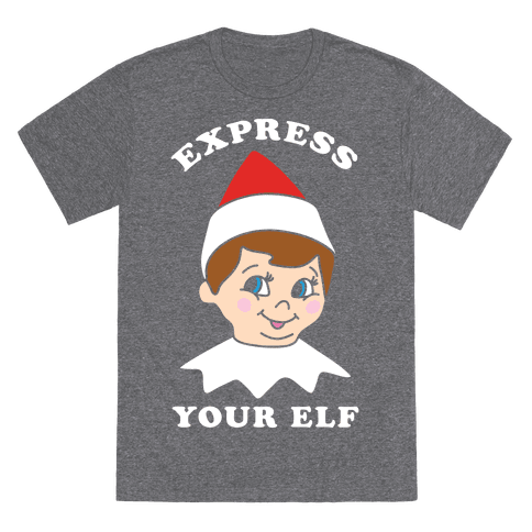 Express Your Elf T-Shirt - Heathered Gray