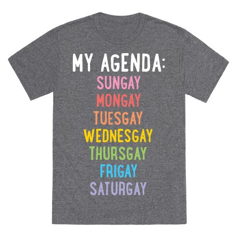 Gays Of The Week T-Shirt - Heathered Gray