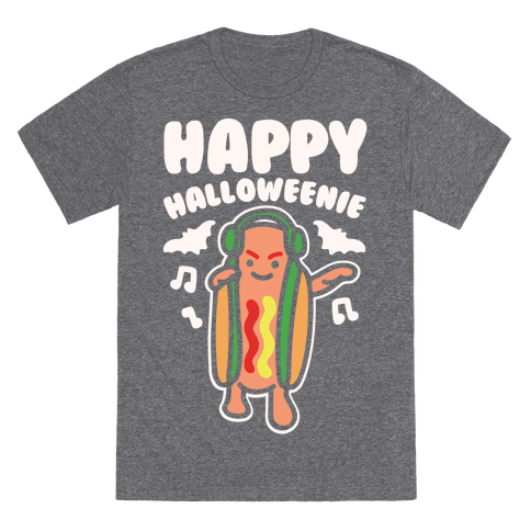 Happy Halloweenie Parody T-Shirt - Heathered Gray