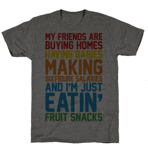 I'm Just Eatin' Fruit Snacks T-Shirt - Heathered Gray