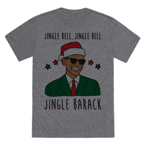 Jingle Barack VNeck T-Shirt - Heathered Gray